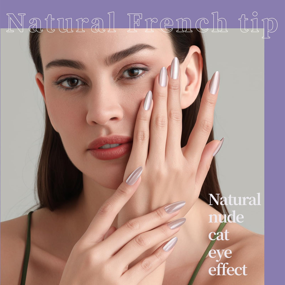 Fandamei natural French tip nails create a seamless, elegant look