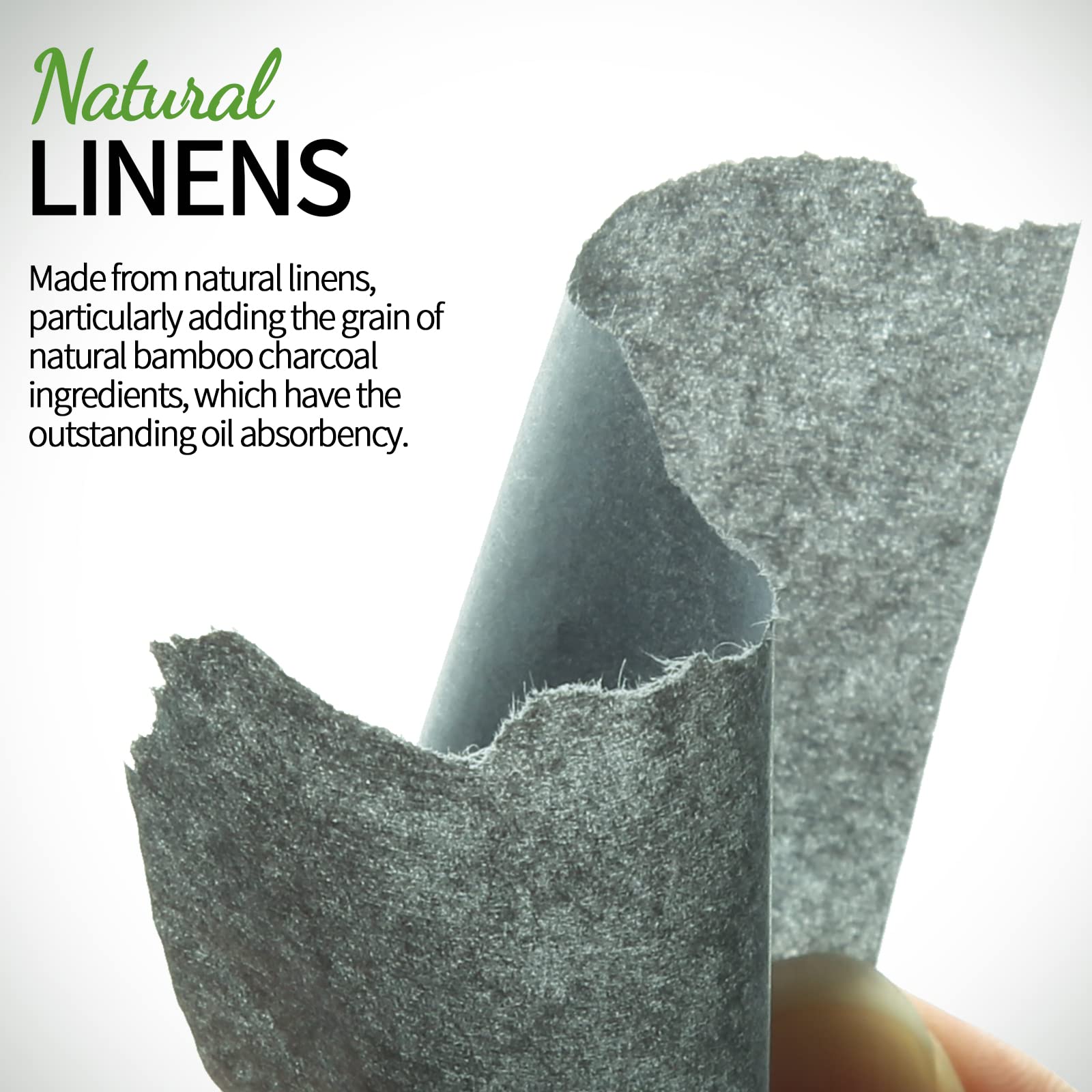 Fandamei natural linen blotting paper offers gentle, effective oil absorption.