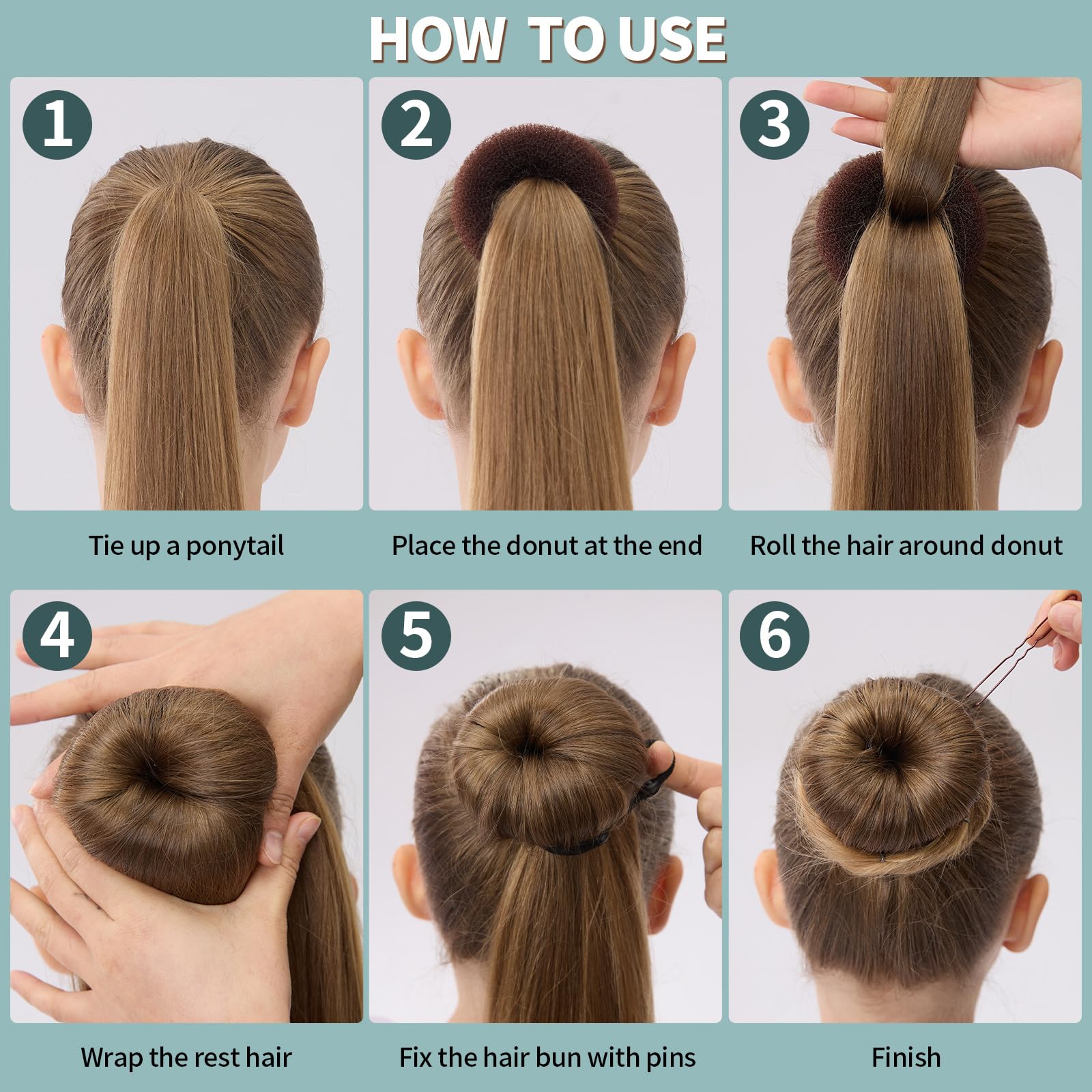 FANDAMEI nylon material bun set preserves shape through daily wear.
