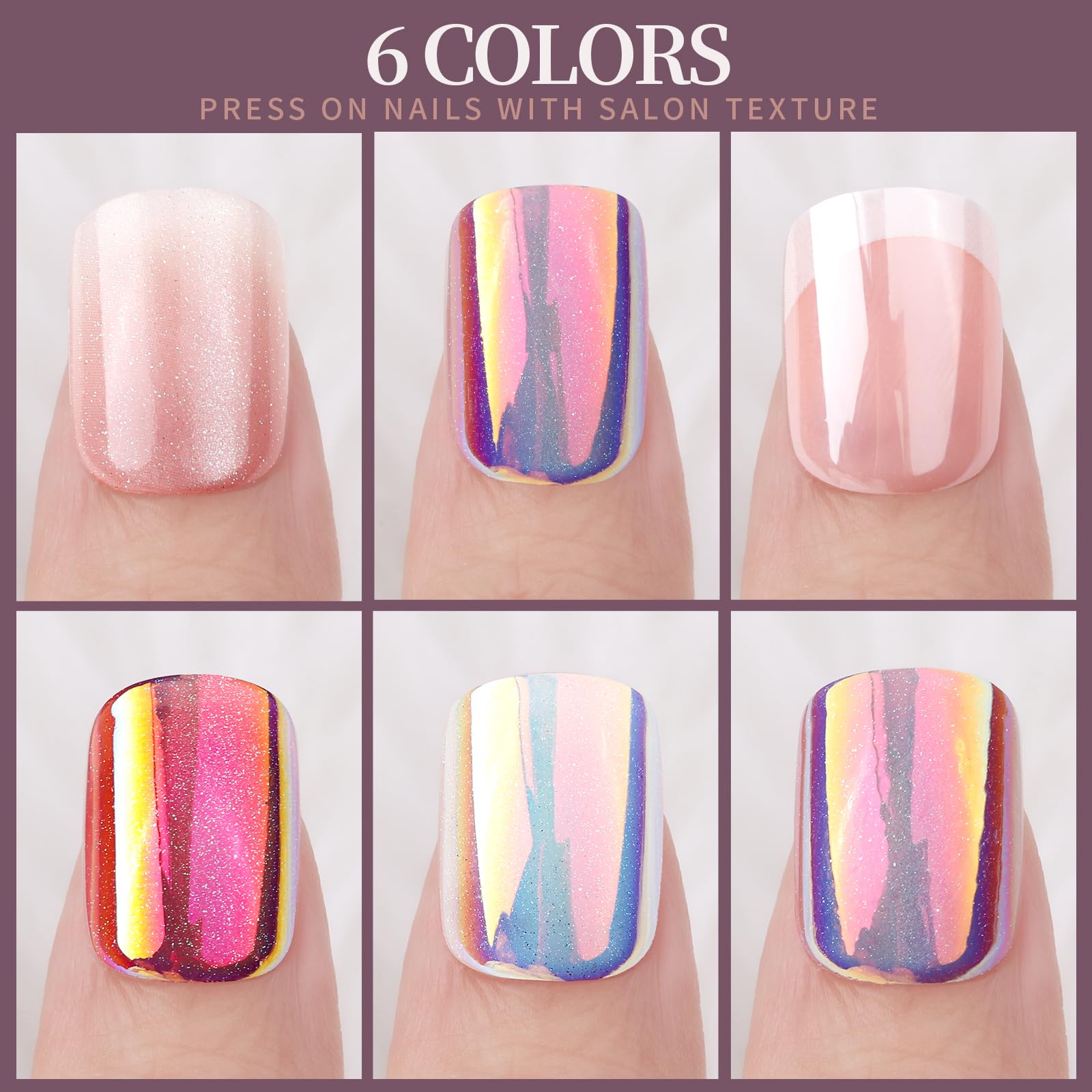 Fandamei ombre nails with glossy finish and natural color transition.