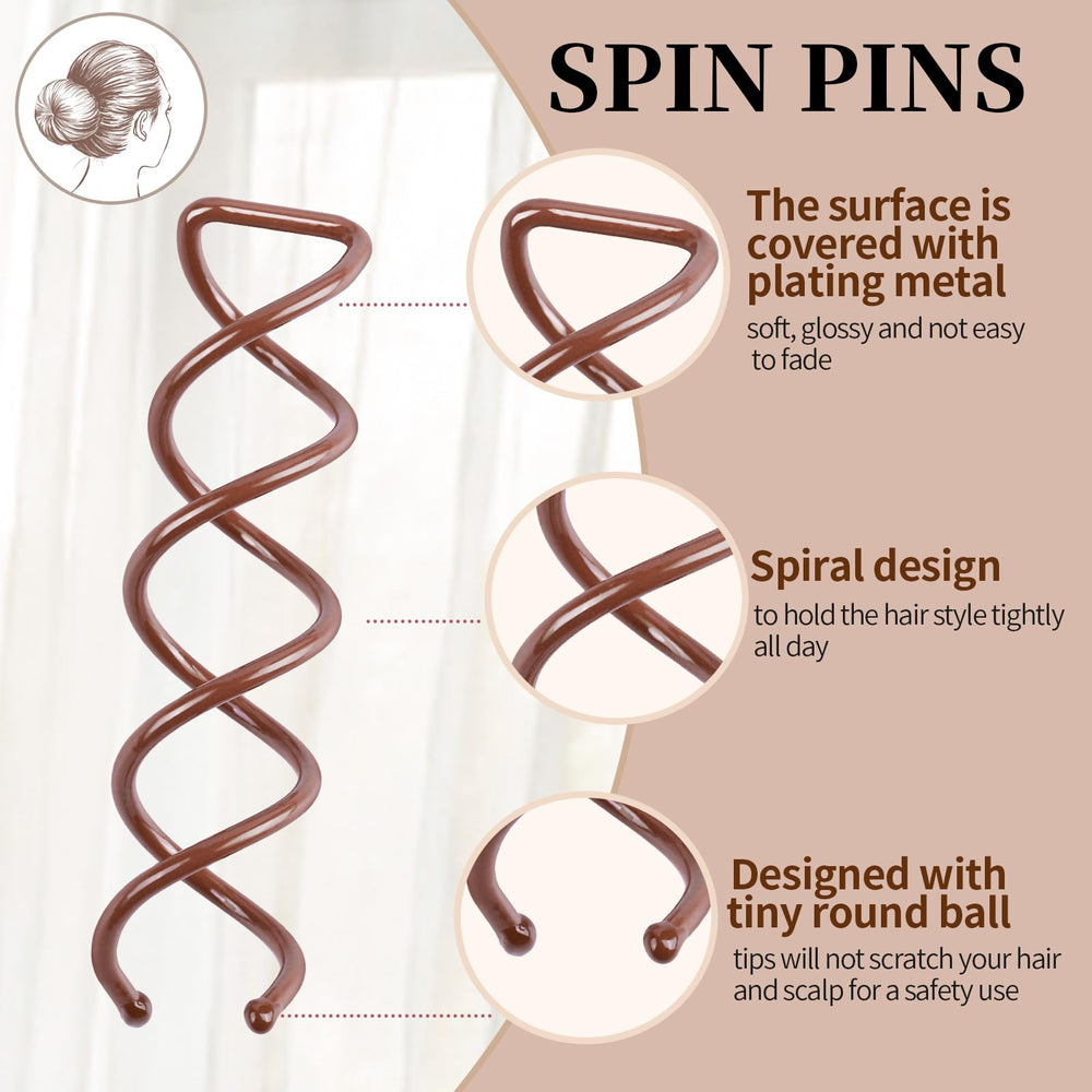 Pin espiral Fandamei para peinados hechos a mano y estilos creativos.