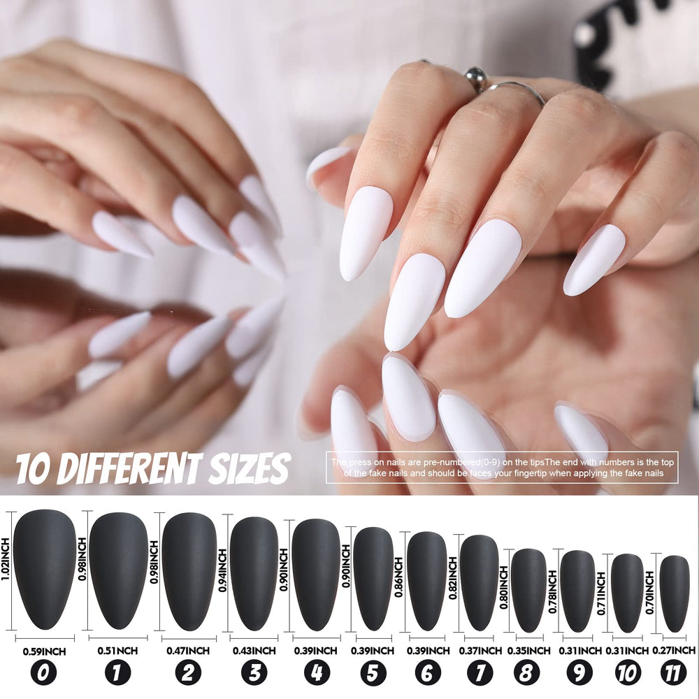 Fandamei almond pink matte press‑on nails for quick style