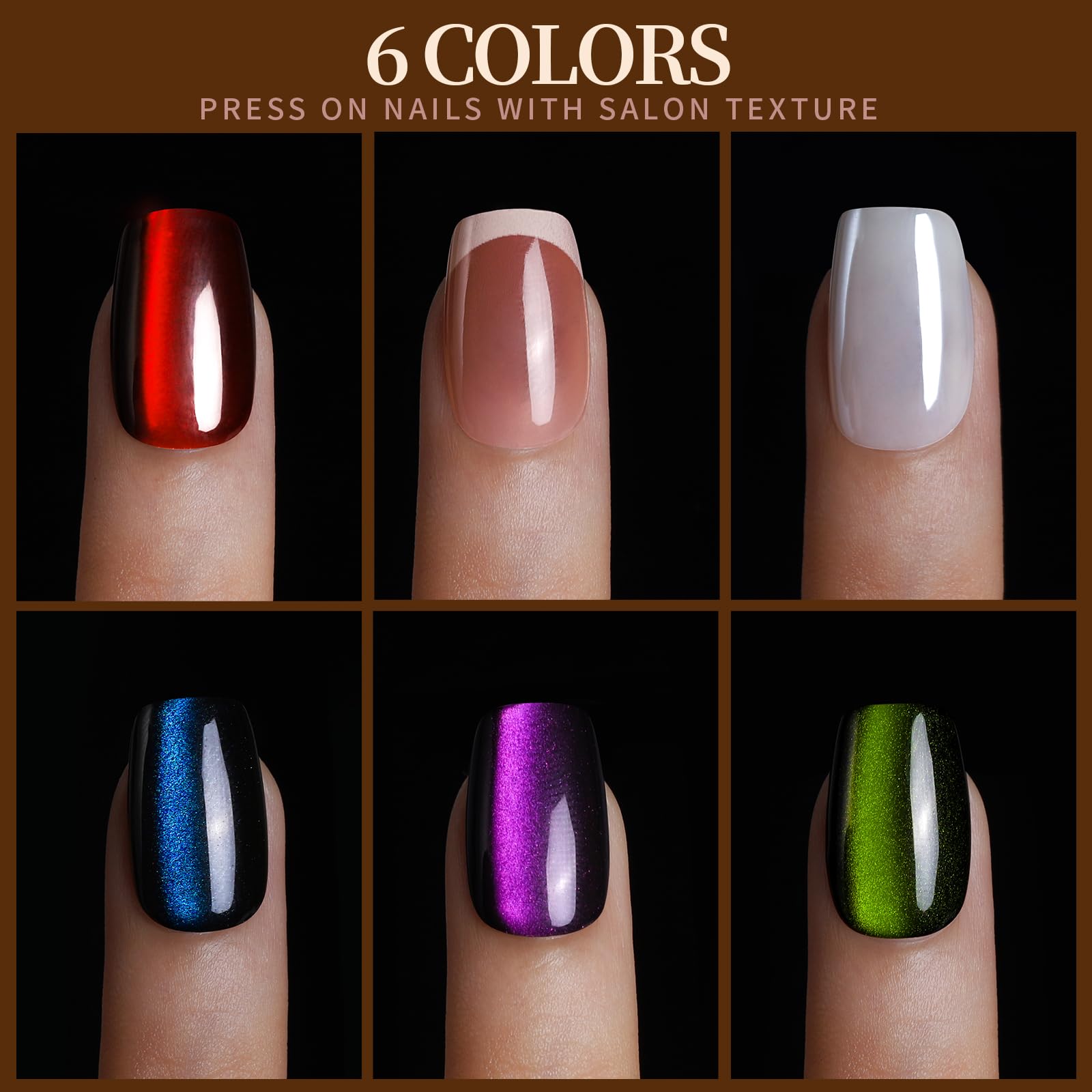 Fandamei cat eye purple nails for chic day-to-night style.