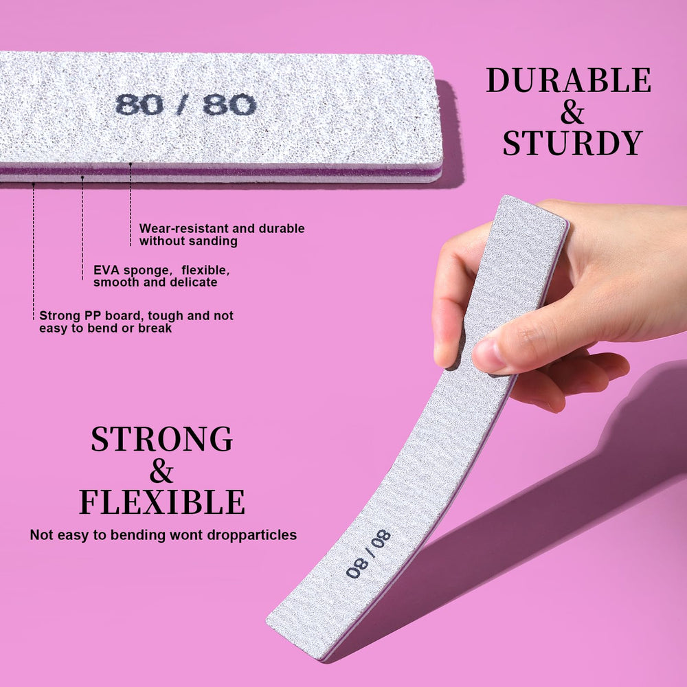 Rectangular Fandamei manicure file with wide grip for quick, comfortable filing.