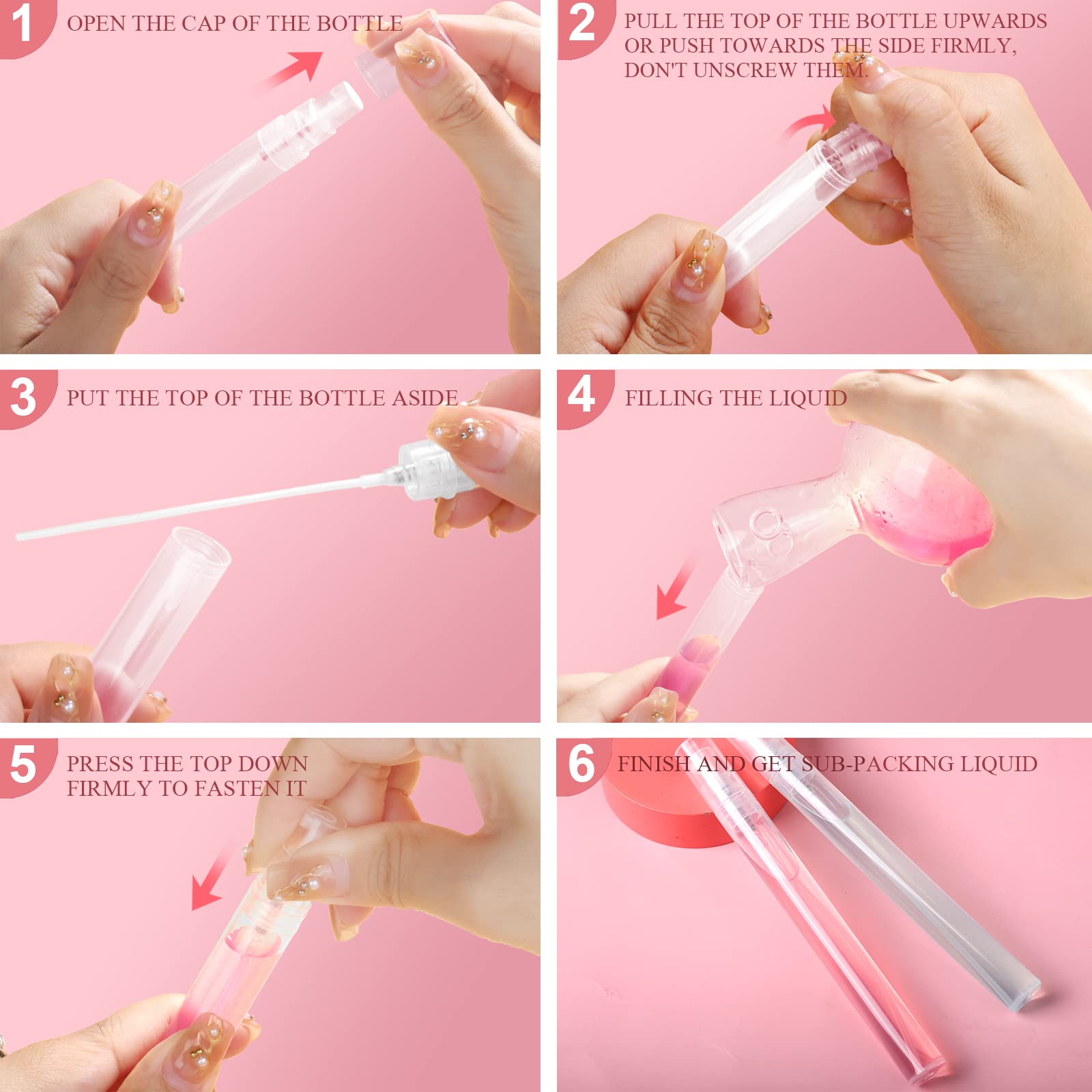 Fandamei refillable 10ml bottle reduces waste.