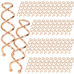 Fandamei rose gold spiral hair pin close-up showing secure grip for all hair types.