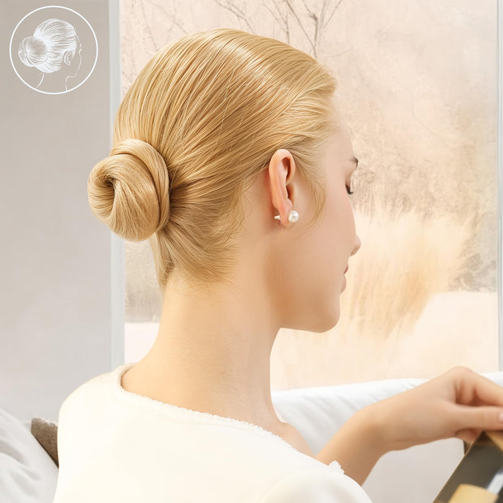 Fandamei styling variety using spiral pins on different hair lengths.