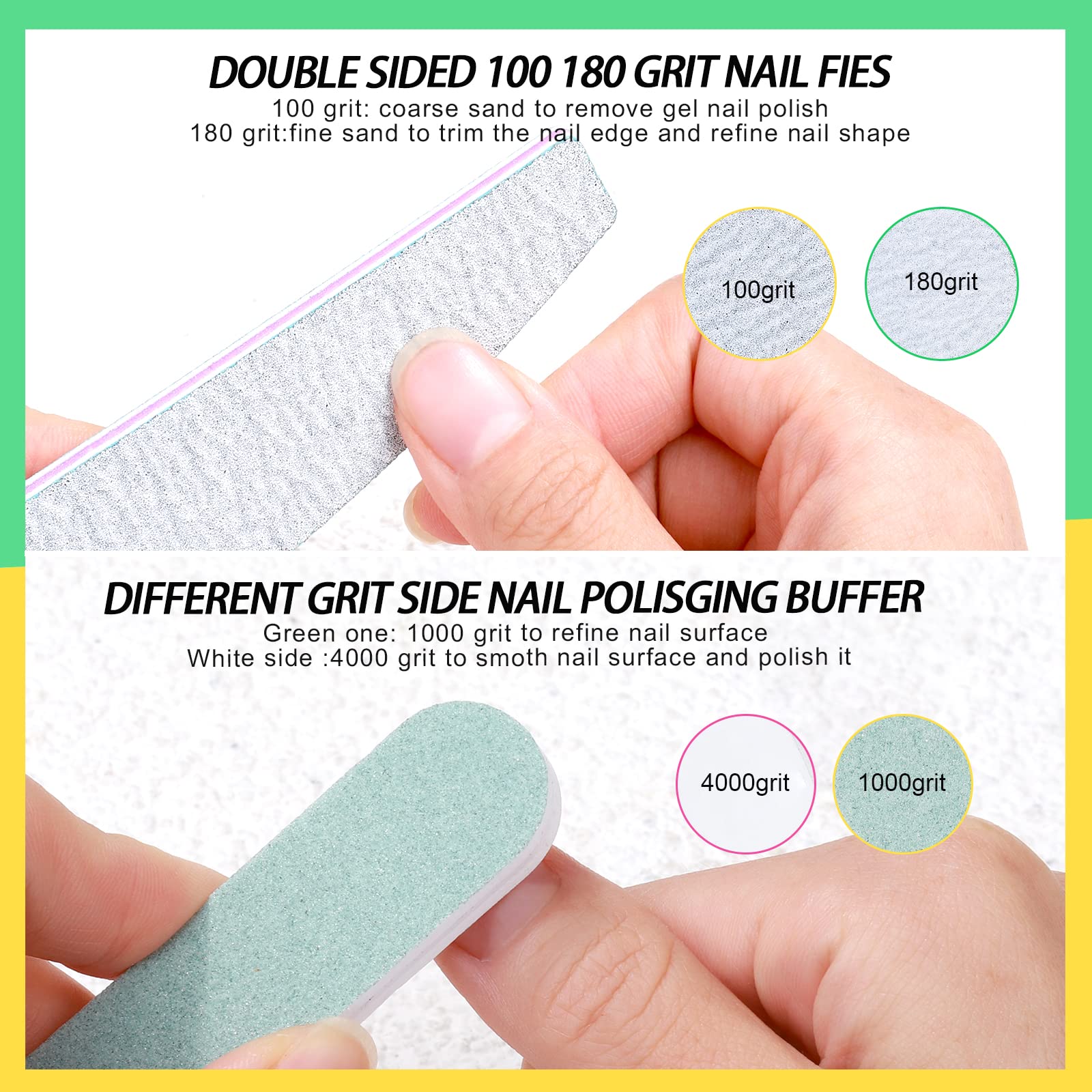 FANDAMEI sponge buffer block for polishing acrylic or natural nails.