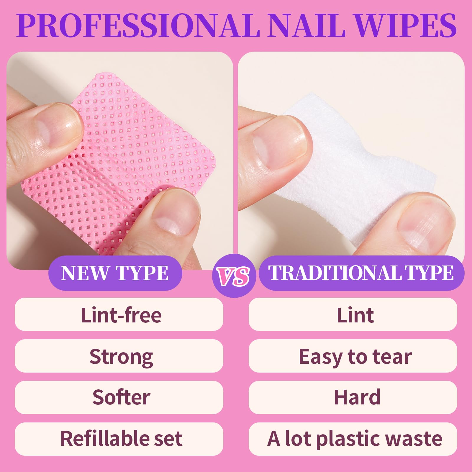 Toallitas Fandamei para manicura y pedicura, preparación de uñas con precisión