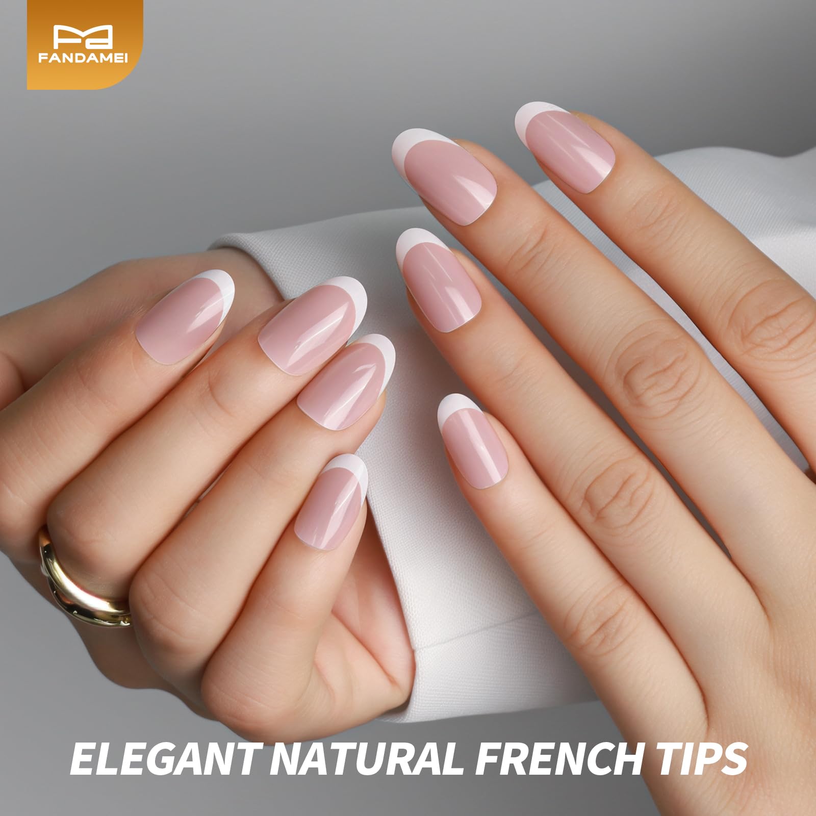 Uñas FANDAMEI perla lustre, color suave y elegante.