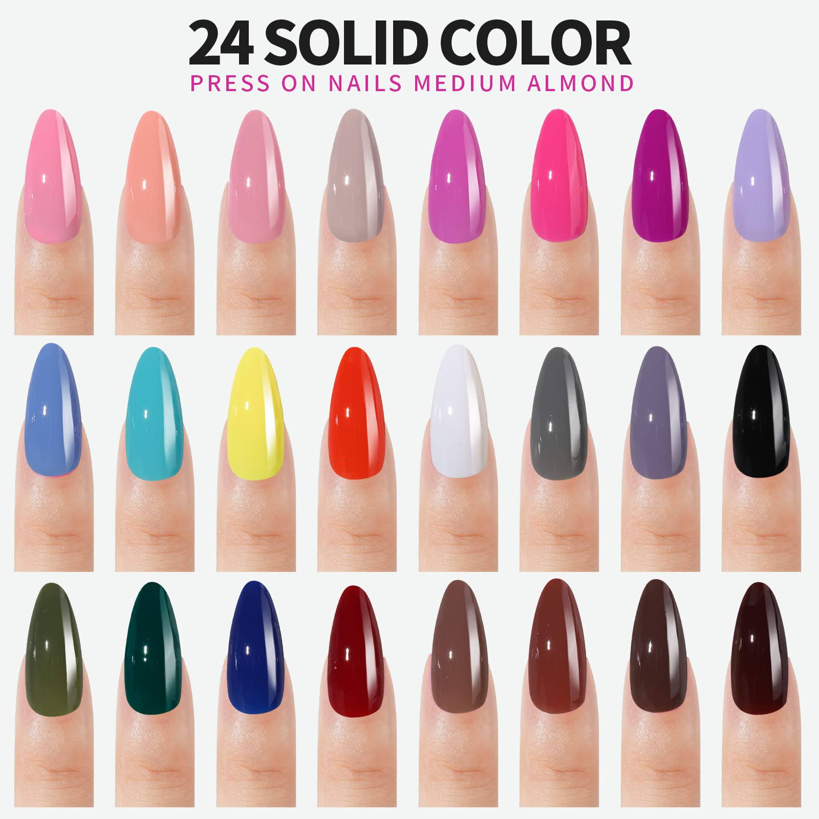 Conjunto Fandamei de 24 colores para looks variados y duraderos.