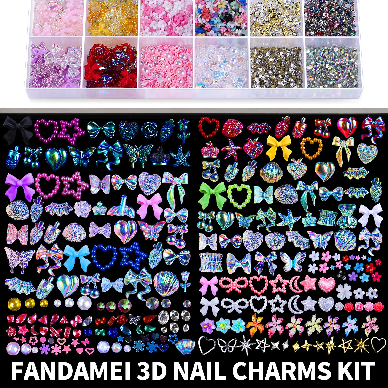 Fandamei wax pencil and tweezer for precise nail art placement