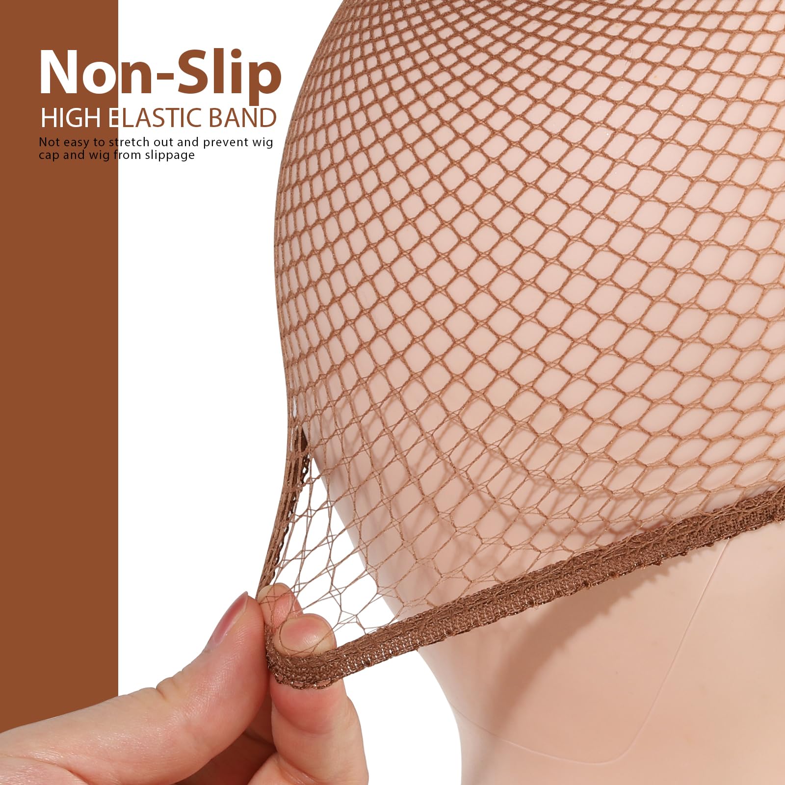 Fandamei reusable hair net keeps wigs clean and in place.