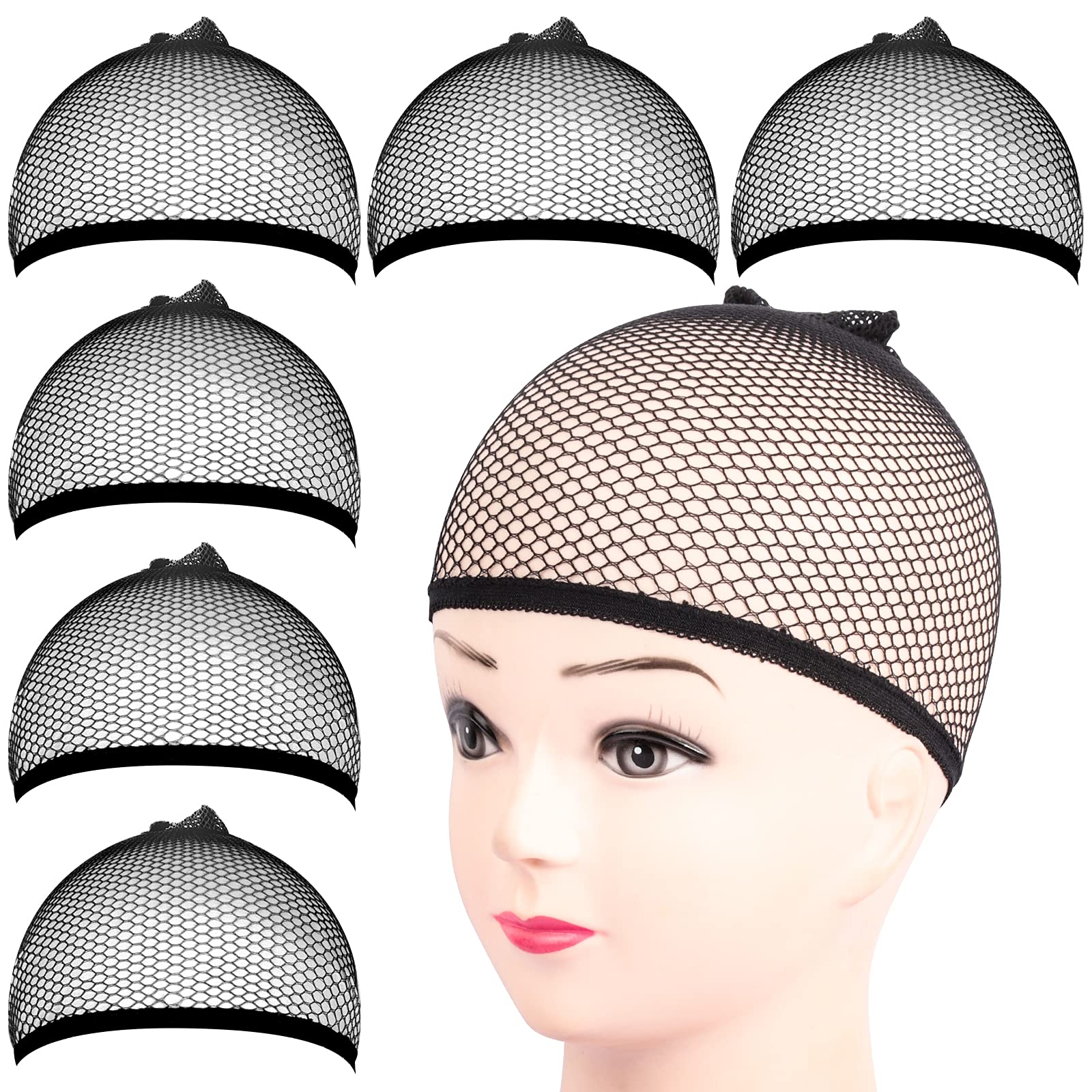 Fandamei wig cap closed end secures hair for a neat, comfortable fit.