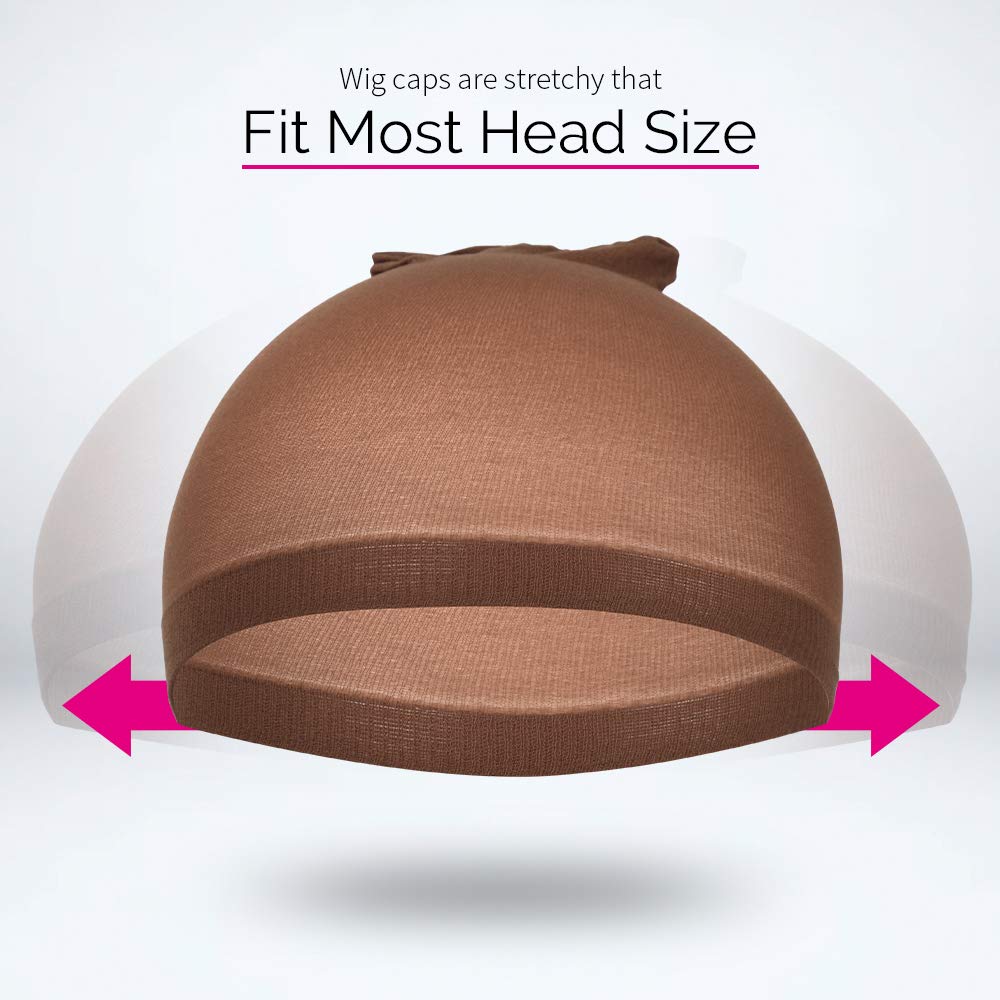 Fandamei wig cap elastic band close-up highlights skin-friendly, secure fit