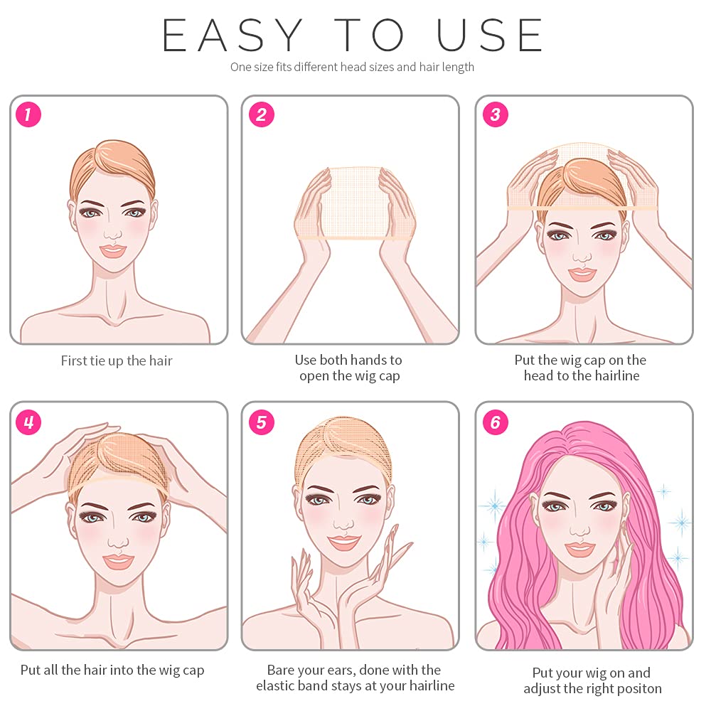 Fandamei wig cap lightweight look for natural-looking hair under a wig