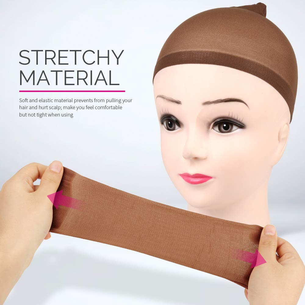 Fandamei wig cap nylon material demonstrates lightweight, breathable wear