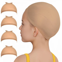 Fandamei wig cap for kids showing an elastic band for secure wig fit