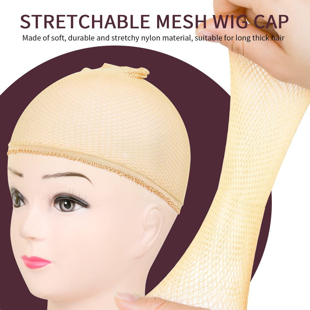 Fandamei Wig Cap Net light brown packaging 4pc set