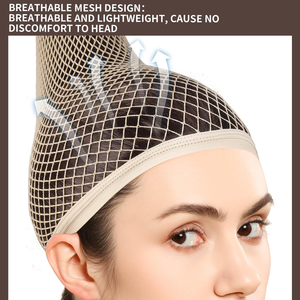 Fandamei wig cap stays in place with non-slip elastic edge