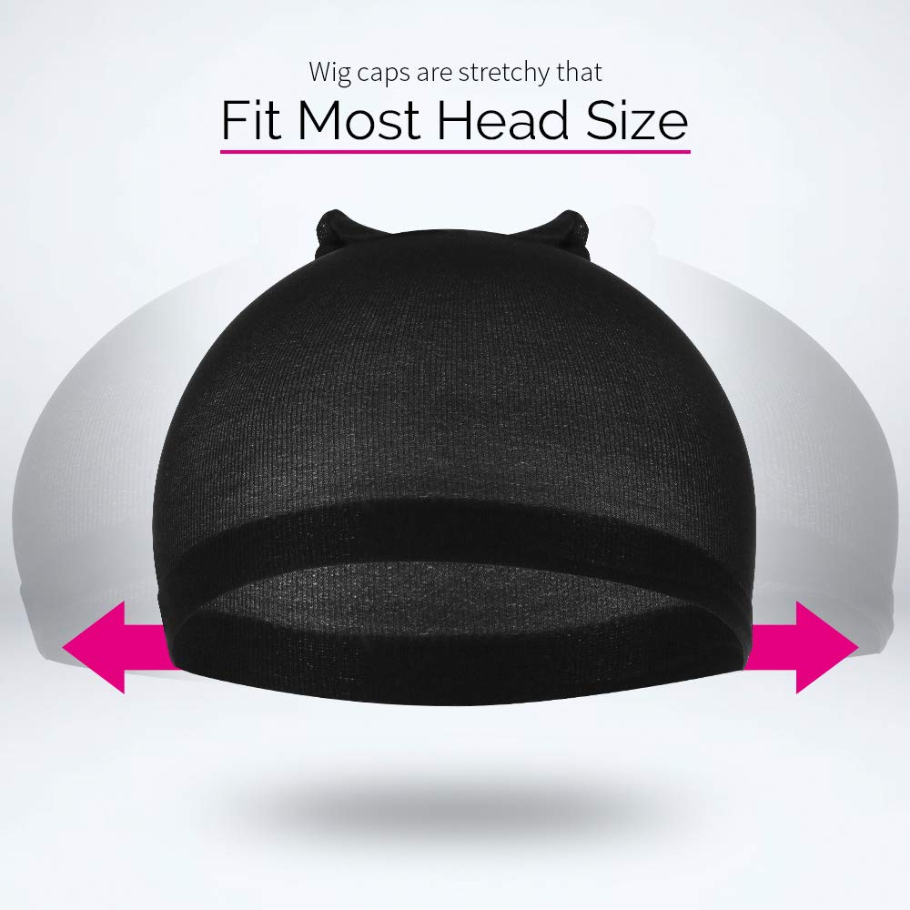 Fandamei nylon wig cap offers breathable, stretchy wear for all-day use.