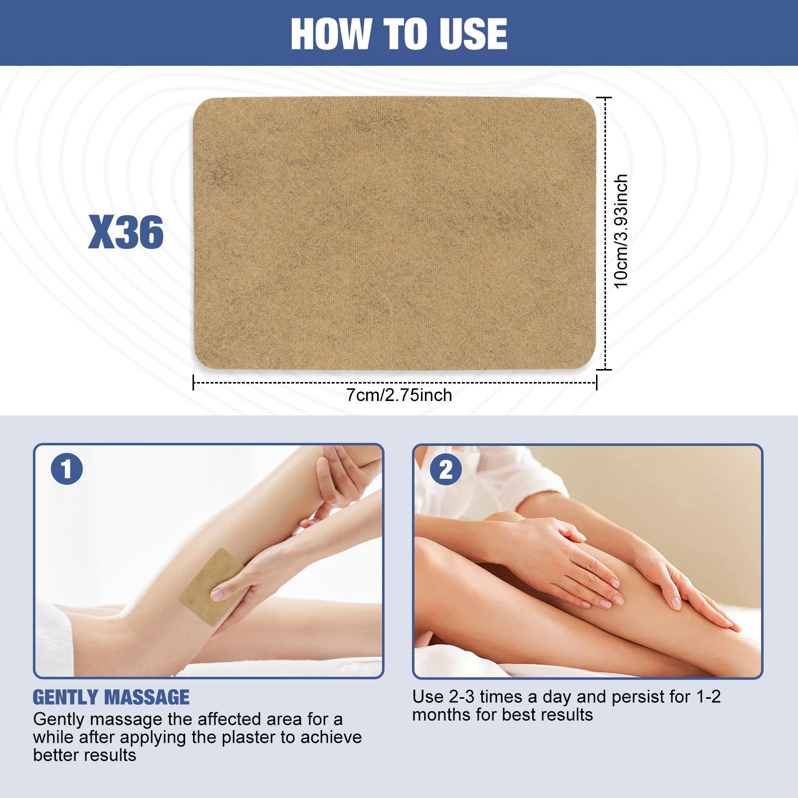 Fangtaiabc varicose veins patch compact and portable for travel use.