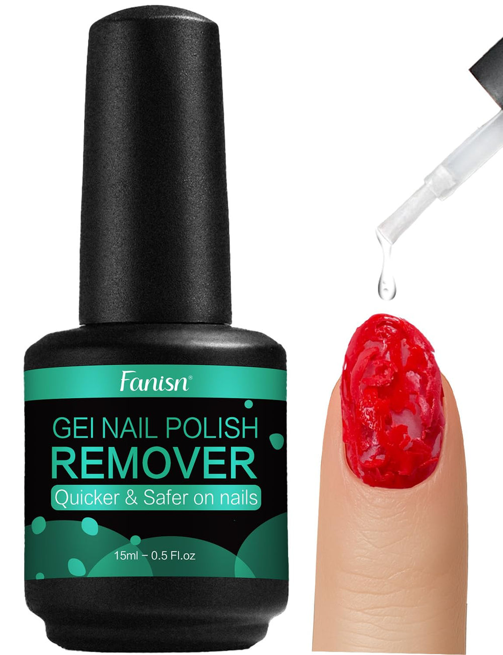 Fanisn Remover Gel para uñas aplicación rápida en casa sin acetona
