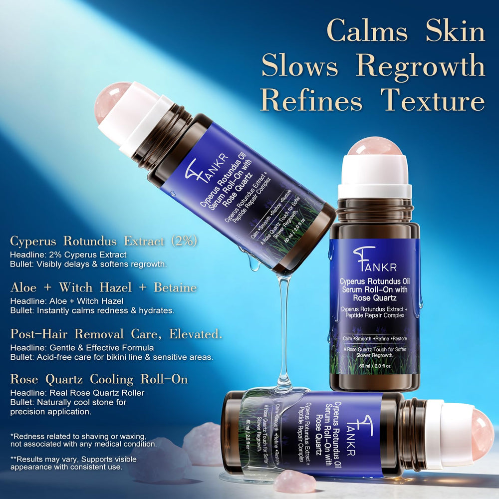 Fankr Cyperus Rotundus Oil Serum soothing underarms and bikini line.