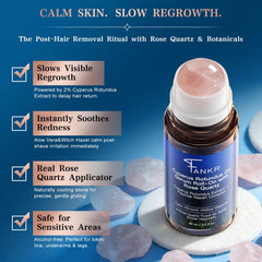 Fankr Cyperus Rotundus Oil Serum Rose Quartz roller enables precise application.