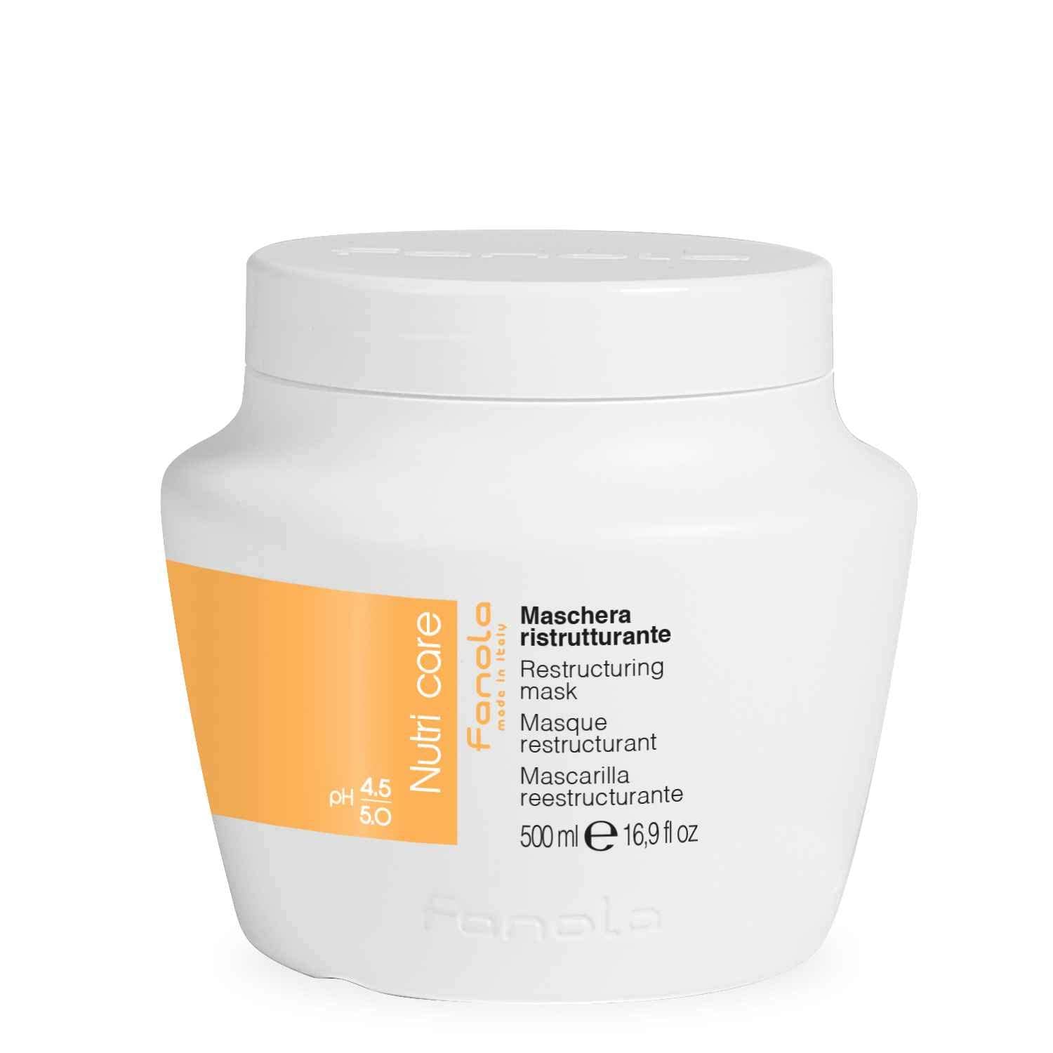 Fanola mascarilla reparadora para cabello dañado con proteínas de leche aporta nutrición intensa