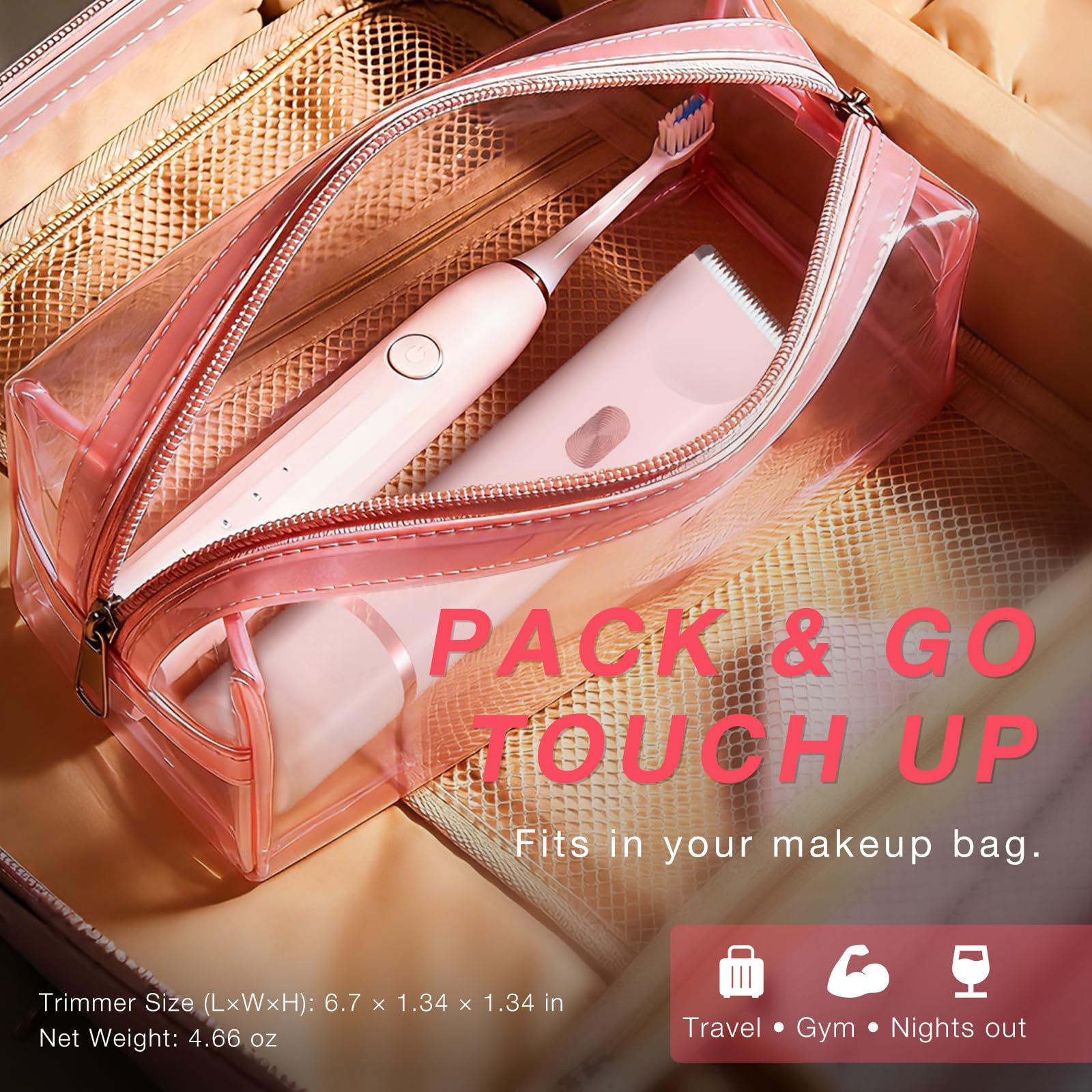 Fanovae bikini trimmer USB-C charging for on-the-go power.