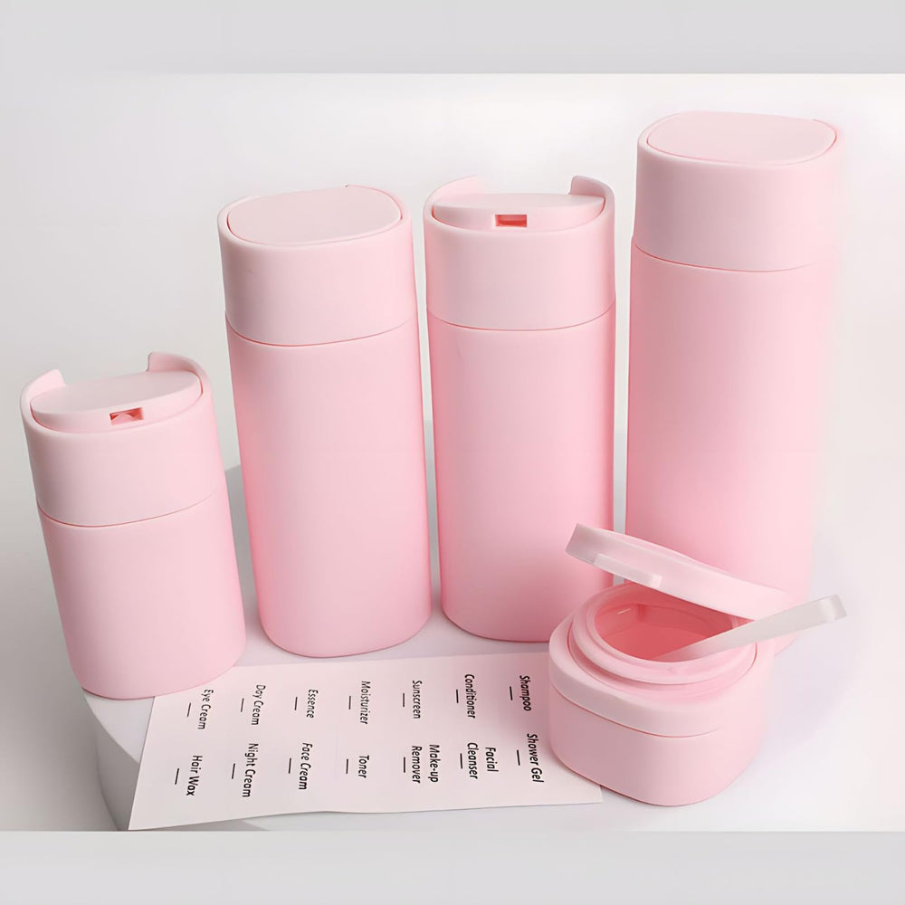 FANPOI leak-proof bottles with pop-up cap protect belongings during flights.