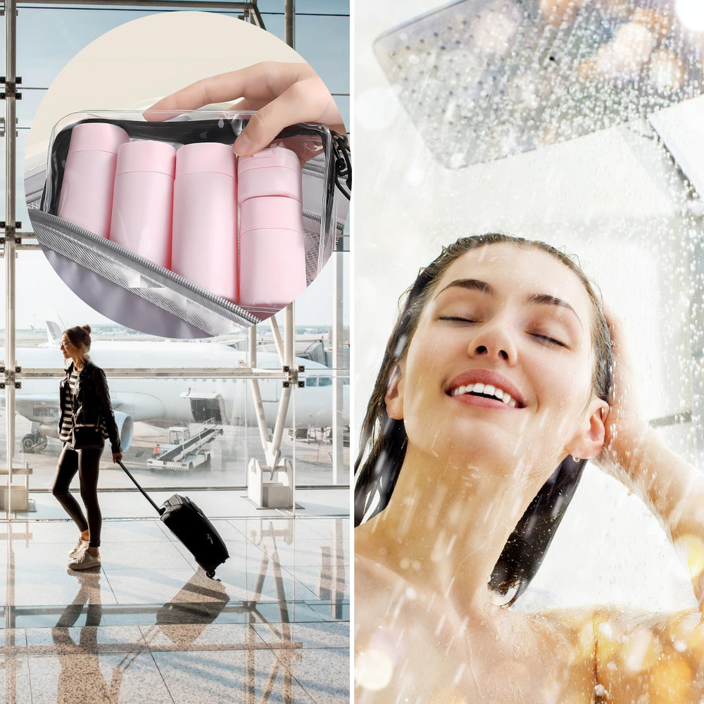 FANPOI sleek modern travel set elevates packing with practical containers.