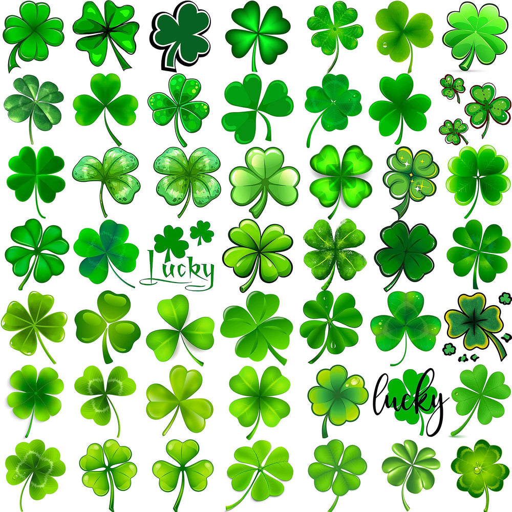 FanRui tatuajes temporales 3D de trébol para fiestas irlandesas.