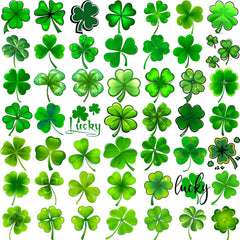 FanRui tatuajes temporales 3D de trébol para fiestas irlandesas.
