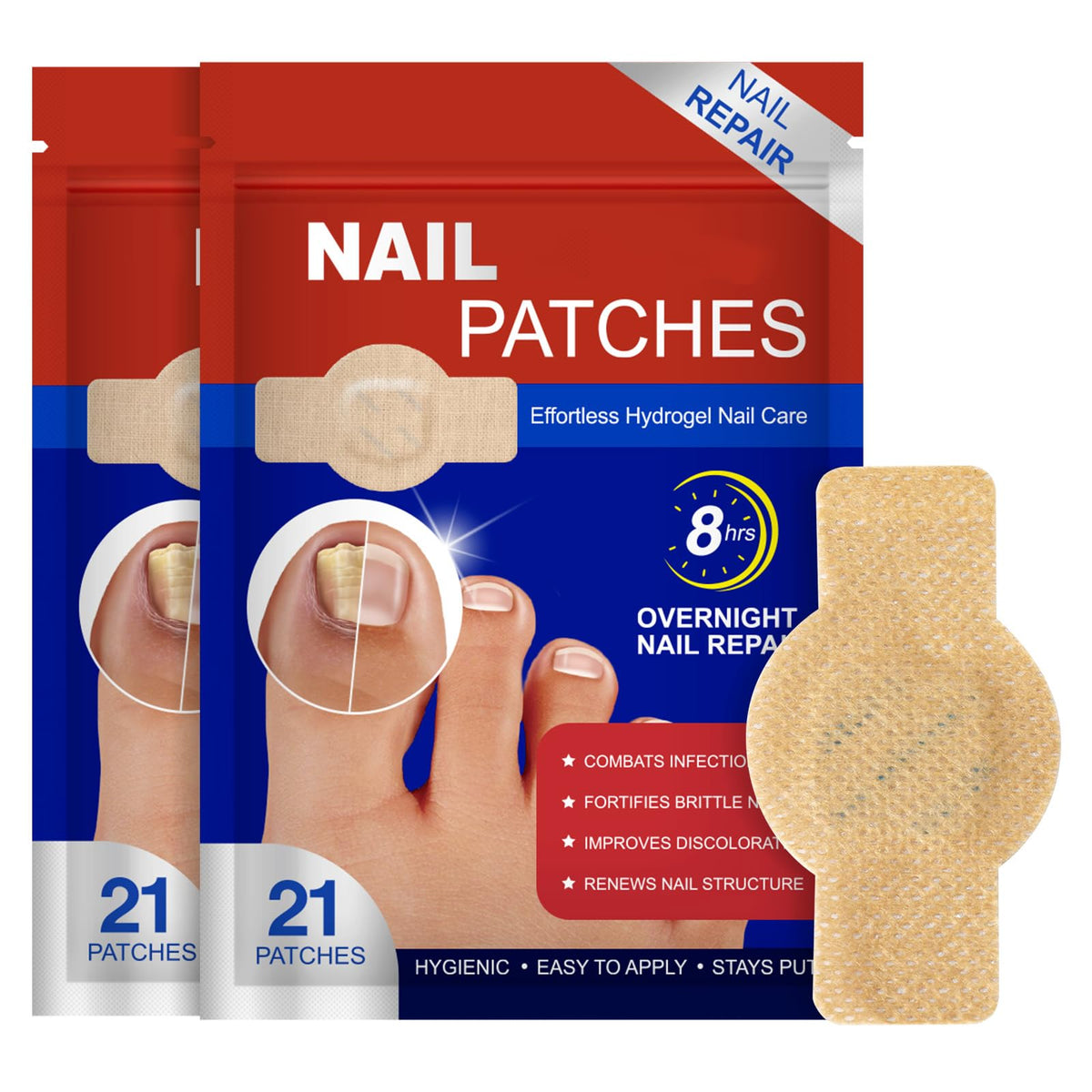 FANSHI fungal nail patches pack for overnight toe care.