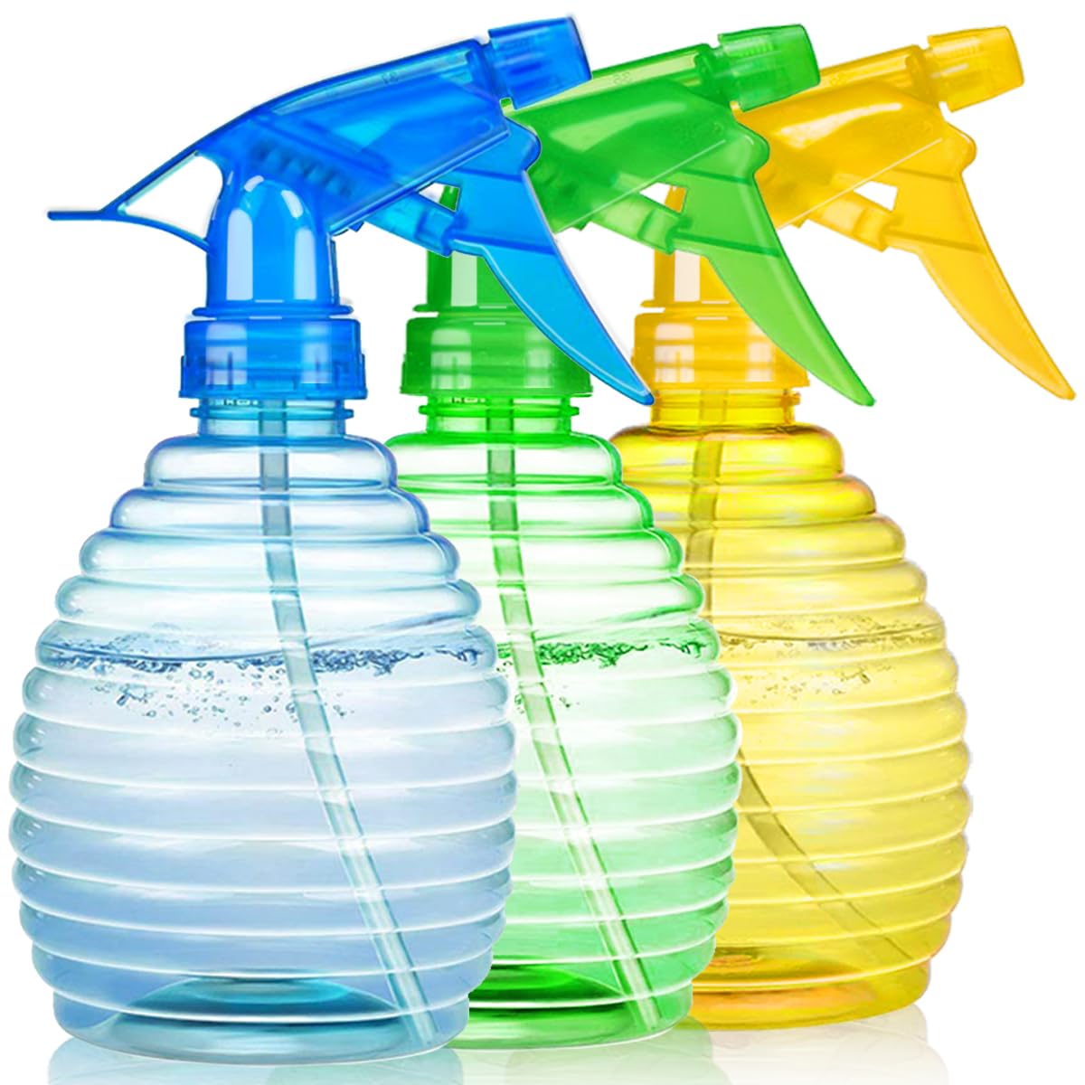 FANSTINOW 3-pack spray bottles in bright colors for organized cleaning.