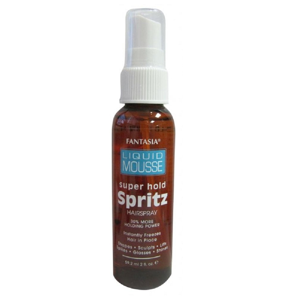 Fantasia Mousse Líquido Spritz 2 oz: volumen definido y fijación duradera para peinados.