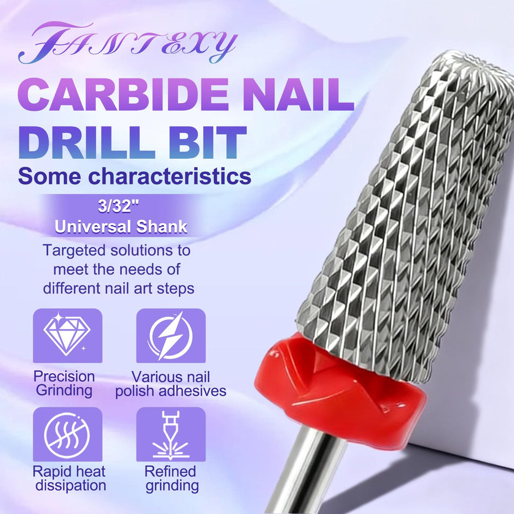 FANTEXY 3-32-inch carbide drill bit for gel polish removal, efficient