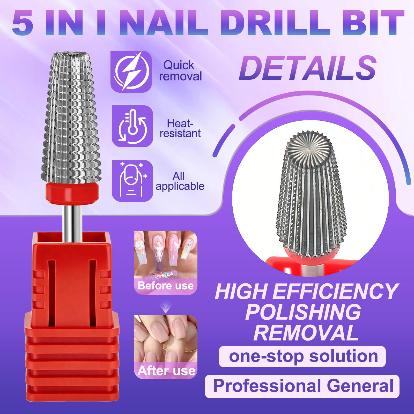 FANTEXY gel-polish removal bit designed for efficient polish lifting.