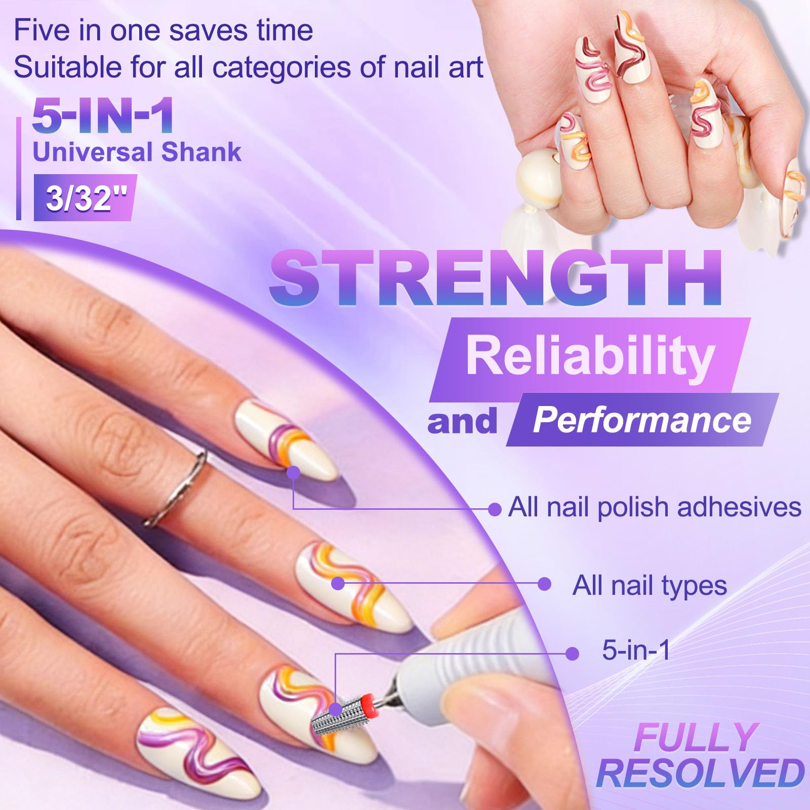 FANTEXY nail-surface smoothing bit to even and polish surfaces.