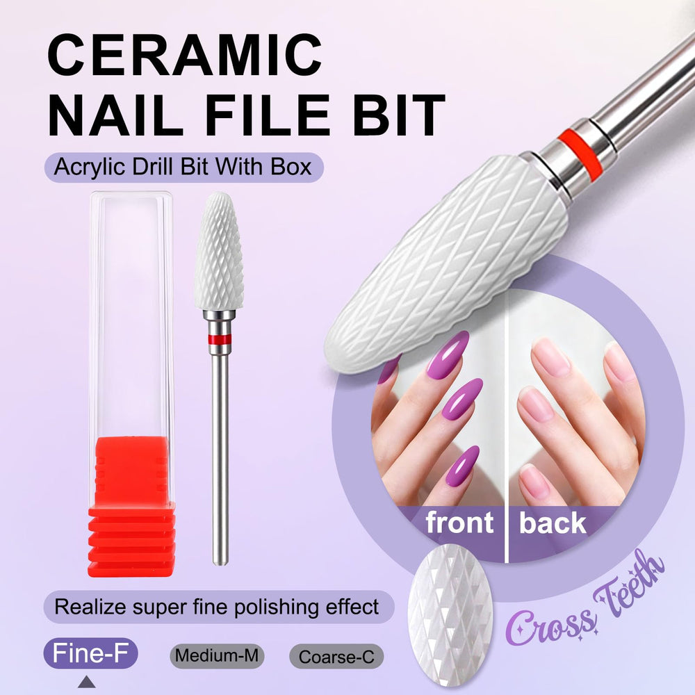 Fantexy professional-grade ceramic bit for nail art prep