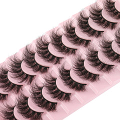 FANXITON 10 pairs pack false eyelashes for versatile styling.