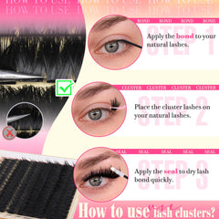 FANXITON 300D spiky lash clusters 14mm for bold, layered drama.