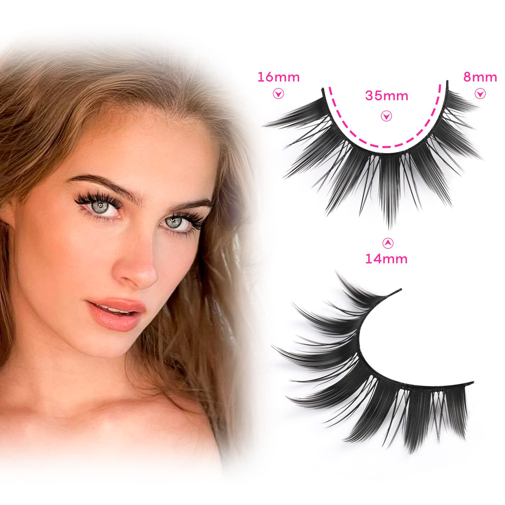 FANXITON 8D wispy faux mink lashes deliver airy volume.