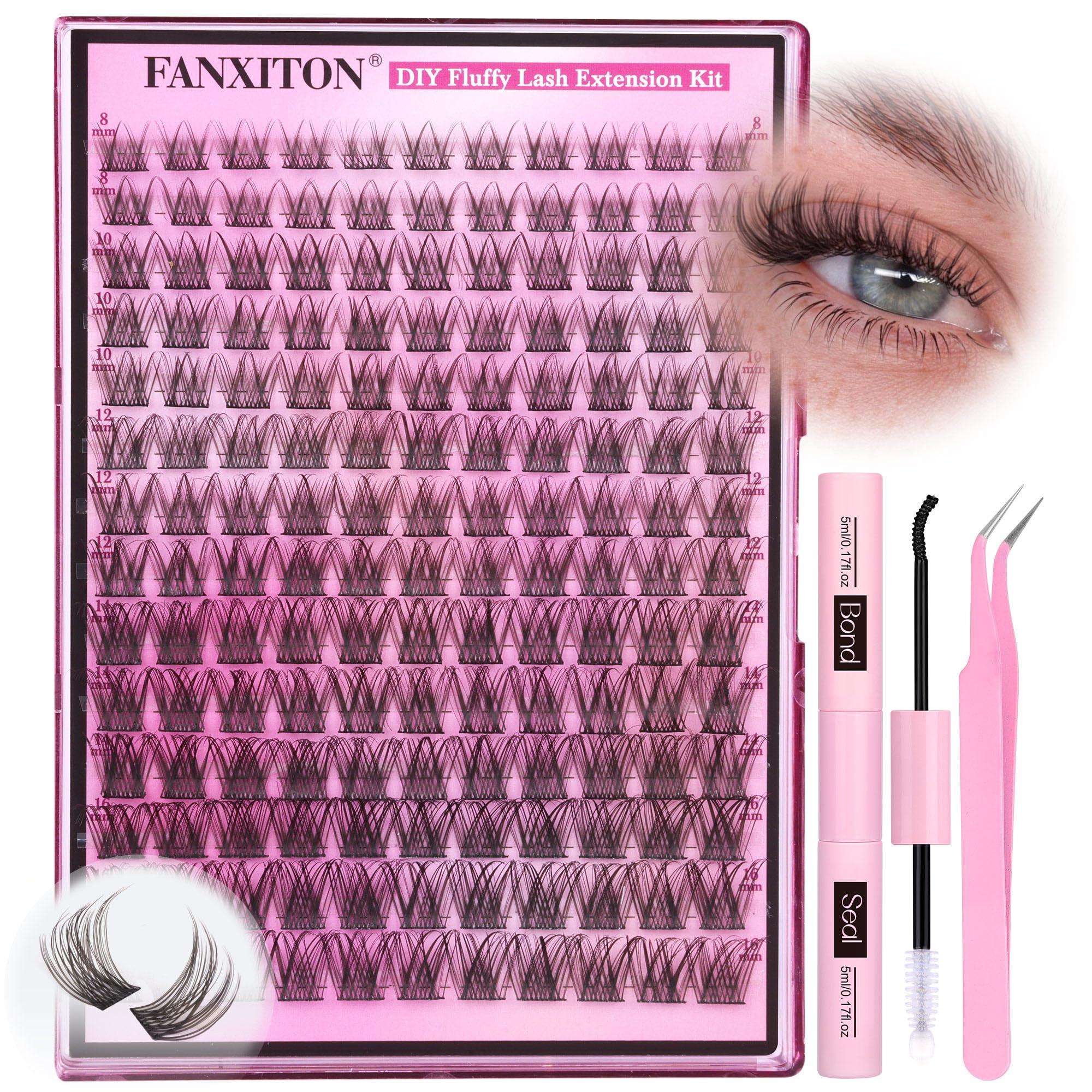 Fanxiton beginner-friendly lash kit ready for at-home DIY lash styling.