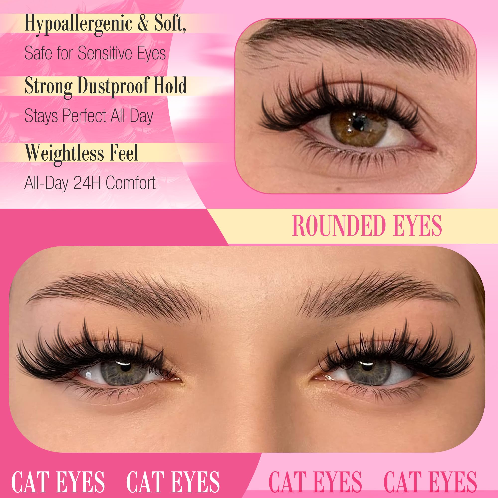 FANXITON cat-eye look option enhances definition and drama