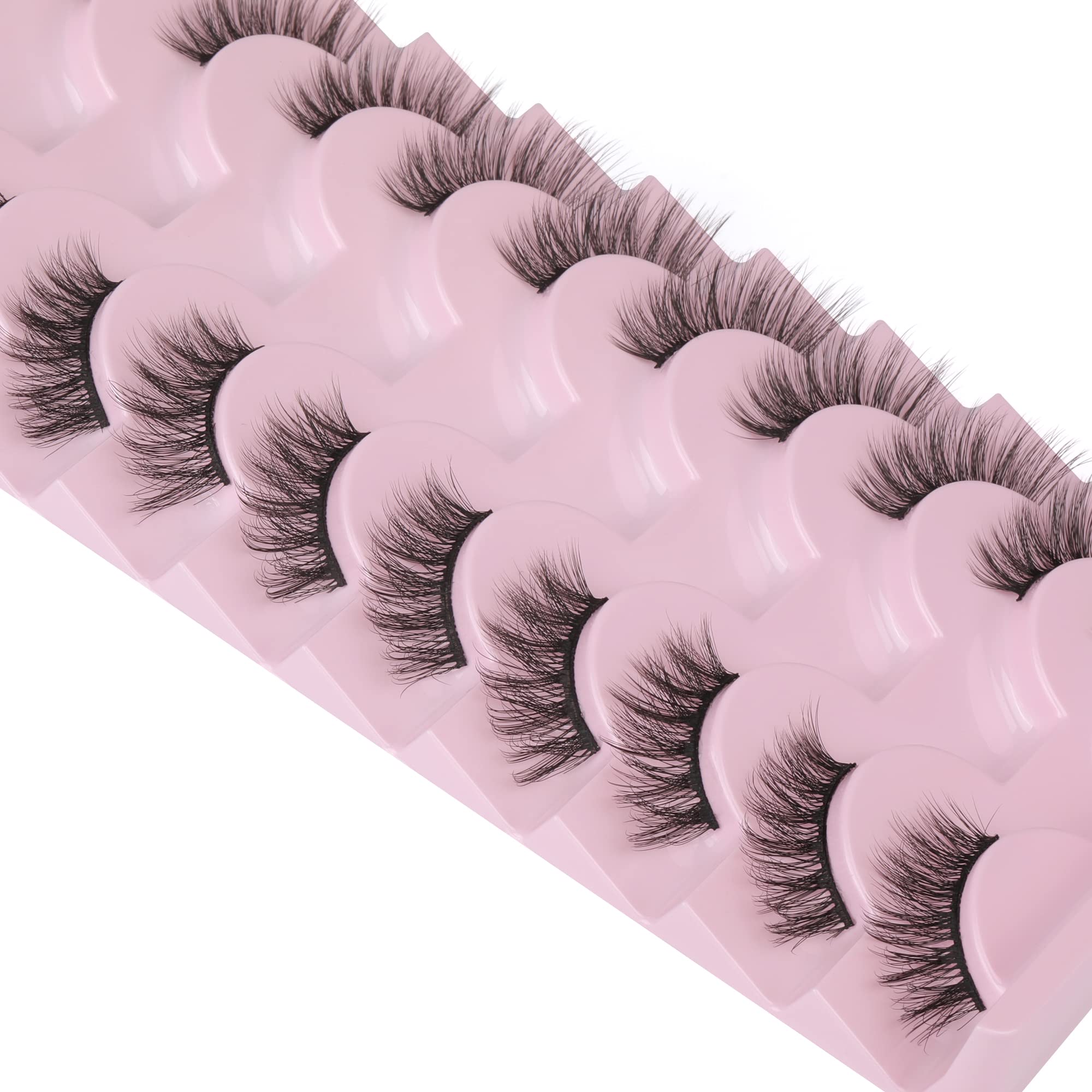 FANXITON Half Lashes soft fiber texture with criss-cross pattern