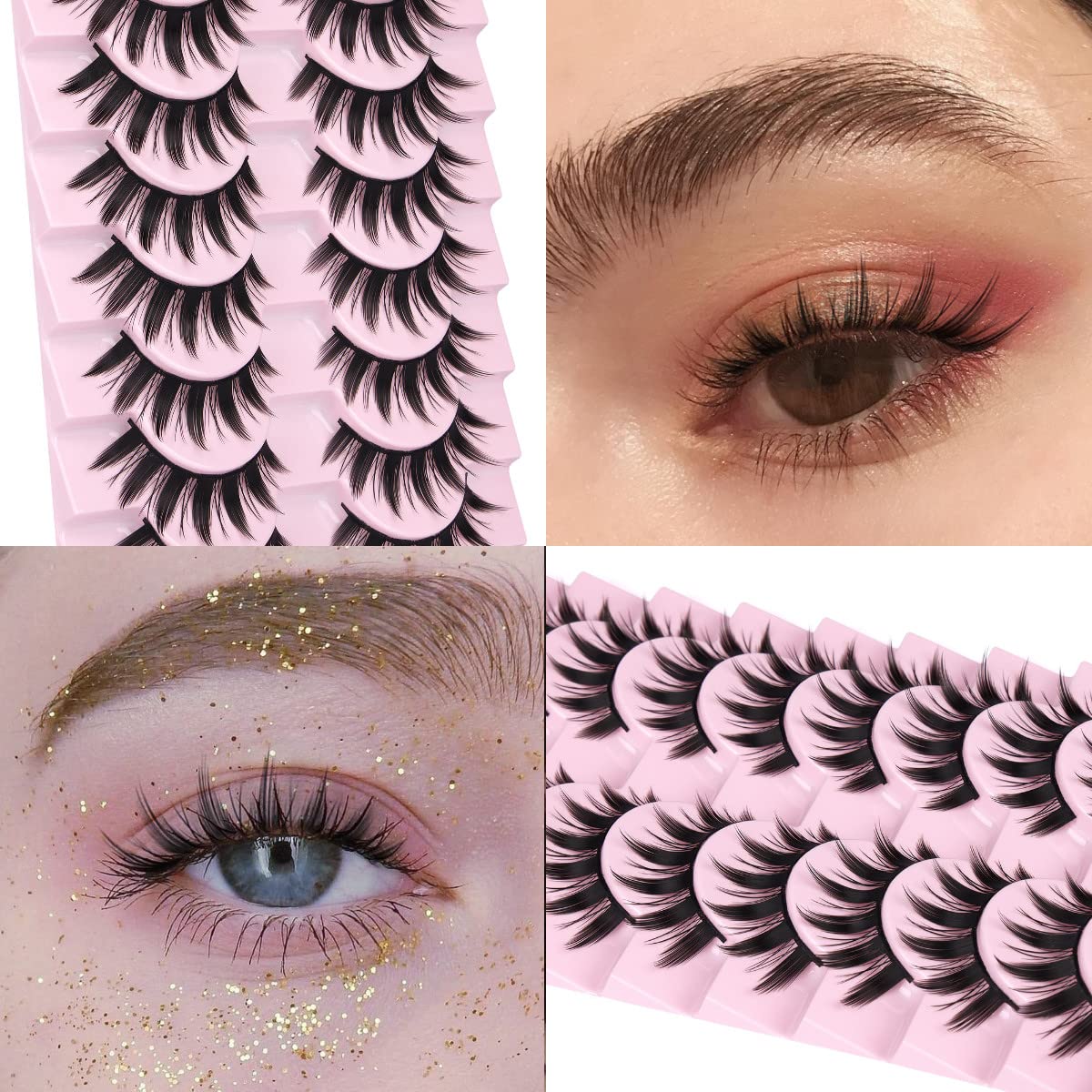 FANXITON handcrafted lash line blends wet and doll styles for versatility.