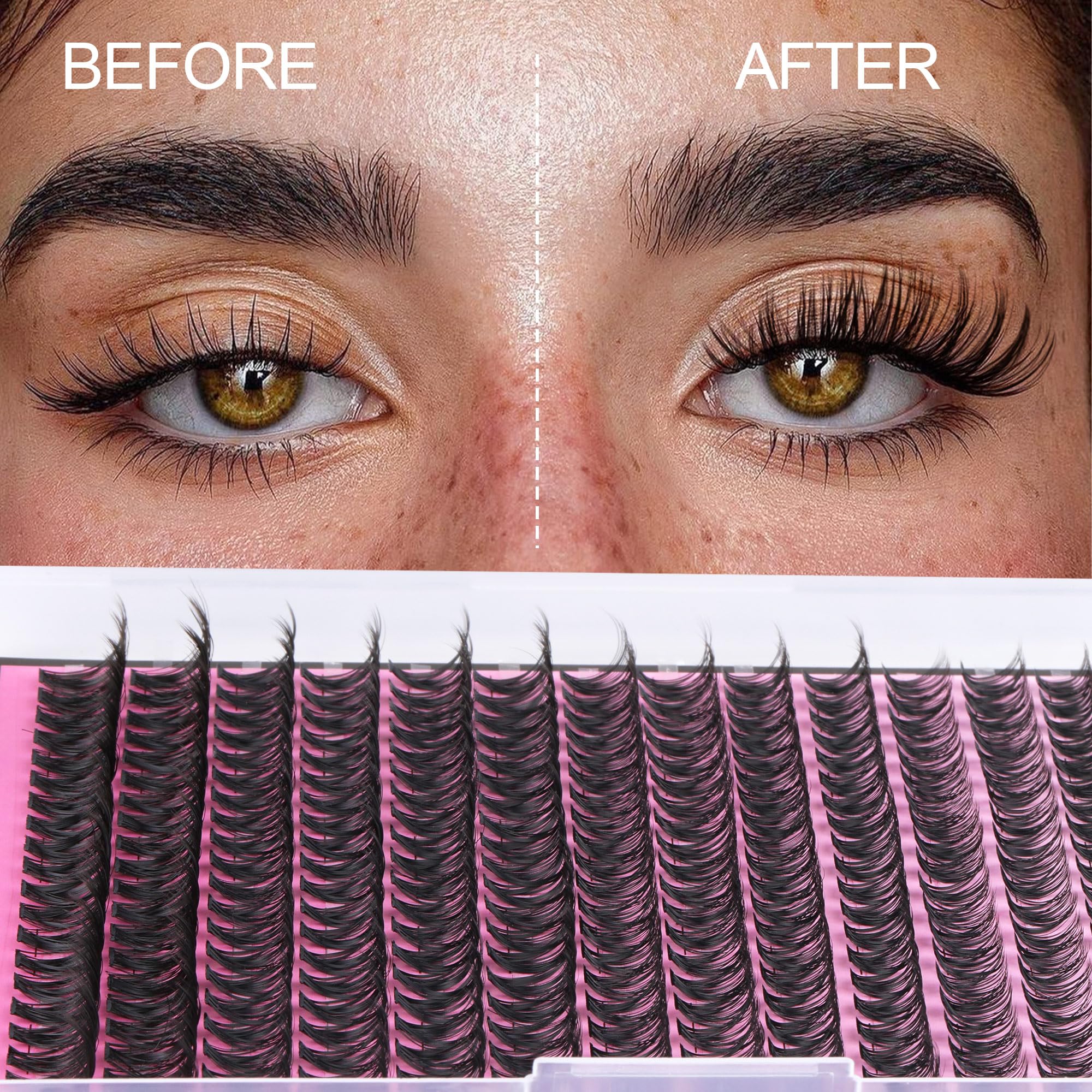 FANXITON Korean-material lash clusters deliver soft, lightweight comfort